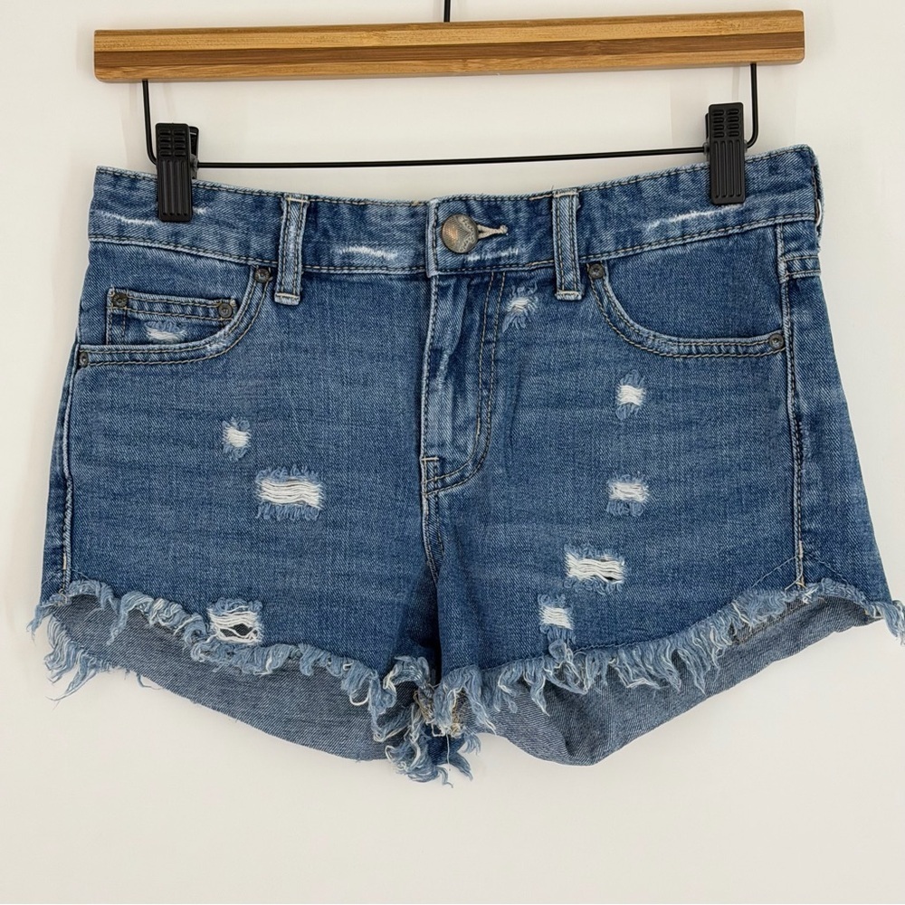 Free People Women's Distressed Cutoff Denim Shorts Size 25
